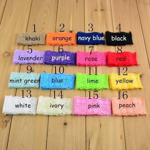 320 pcs/lot Lace Headband , 2" wide Stretch Lace headband