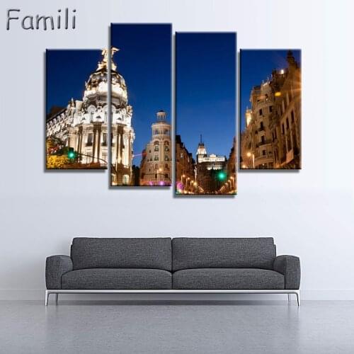 4Pieces/set Spain Modern Printed Home For Living Room Painting On Canvas Wall Arts Picture Decor Artworks,,wall art canvas