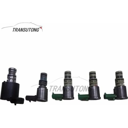 5PCS 5L40E Transmission Master Shift EPC TCC Lock Up Solenoids Control Valve Kit Set Compatible for GM Cadillac BMW 1999-2003