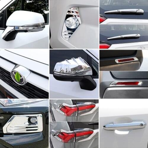 For Toyota Rav 4 Rav4 5 Gen 2019 2020 Car Exterior Accessories Modification Chrome Color Change Modify Trim Frame Cover Sticker