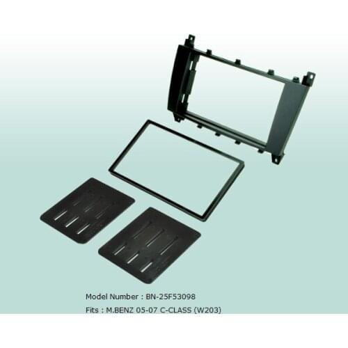 Car Fascias 2 Din Radio Audio Panel Frame Dash Kit For C CLASS W203 2005 2006 2007