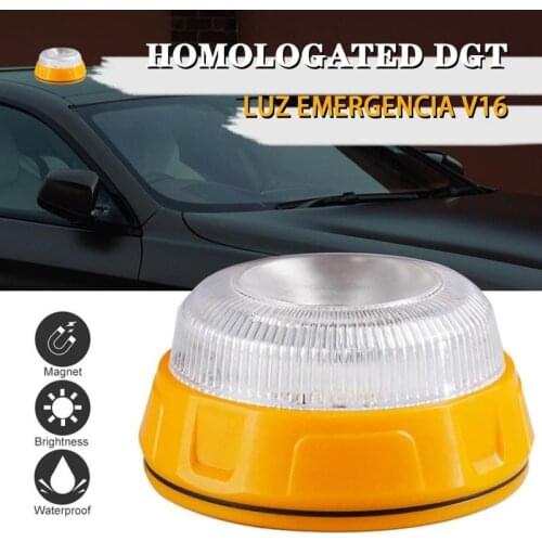 Car Emergency Light V16 LED Road Flares Magnetic Beacon Signal Flashing Light Roadside Traffic Safety Warning Light Camping Sign