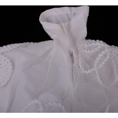 White Wedding Gown Party Dress Clothes for Dolls Accessories