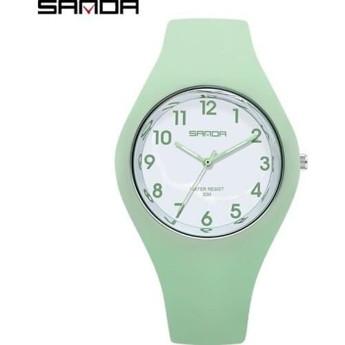 Watches For Women Quartz Wristwatches Ladies Watch Fashion Matcha Green Cherry Blossom Pink Waterproof Swimming Luminous Hands