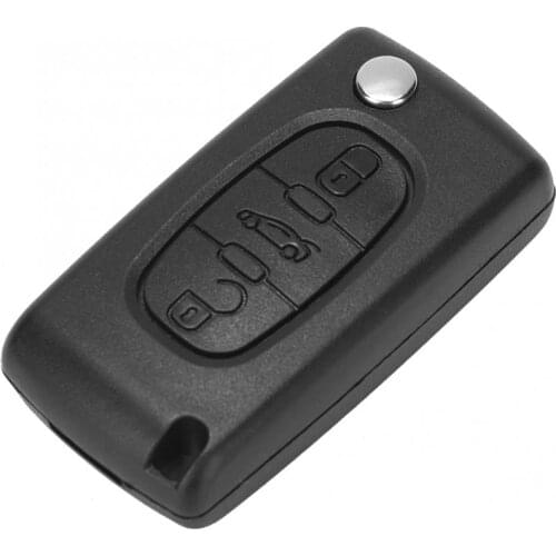 Car Key Case Remote 3 Buttons Key Fob Case Shell Fit for Peugeot 107 207 307 407 408 Remote Key Case
