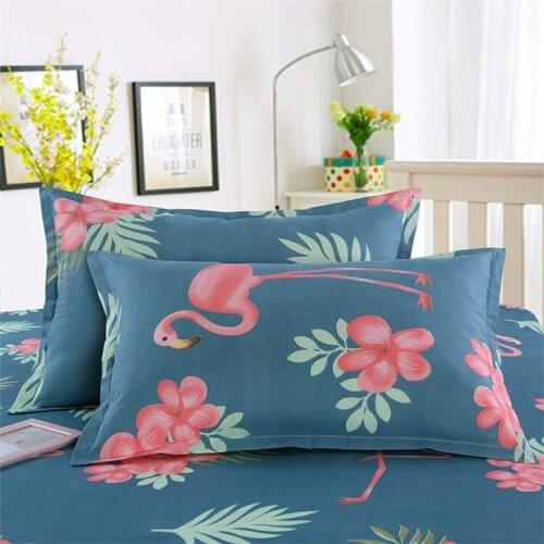 Flamingo Flower Pattern Pillow Case Bedding Pillowcase Smooth For Home 74x48cm Pillowcase Decoration Cushion Cover