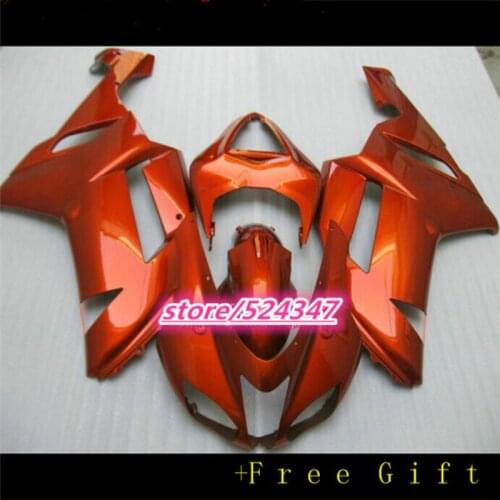 Cheap sell motorcycles from repsol for KAWASAKI Ninja ZX6R 0708 ZX-6 r orange fairing body from head