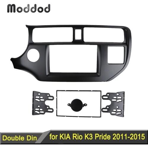 Double Din Radio Fascia for Kia Rio UB K3 Pride 2011+ Stereo Panel Dash Mount Install DVD Trim Kit Refit Frame
