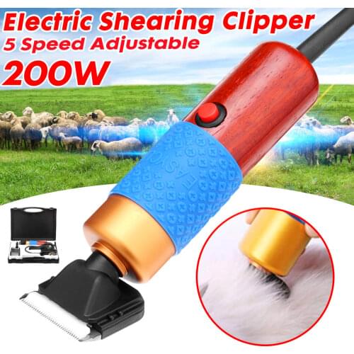 200W 5 Speed Electric Shearing Horse Dog Sheep Shear 6000rpm Animal Pet Grooming Clipper Trimmer Hair Trimmer Cutter Pet Clipper