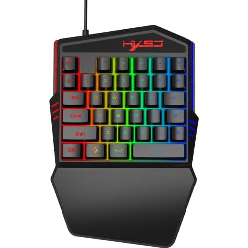 K99 Ergonomic Keyboard and Mouse Combo One-handed Game Keyboard Mouse Set 35 Keys BT4.2 Wireless Keyboard Mice for PC