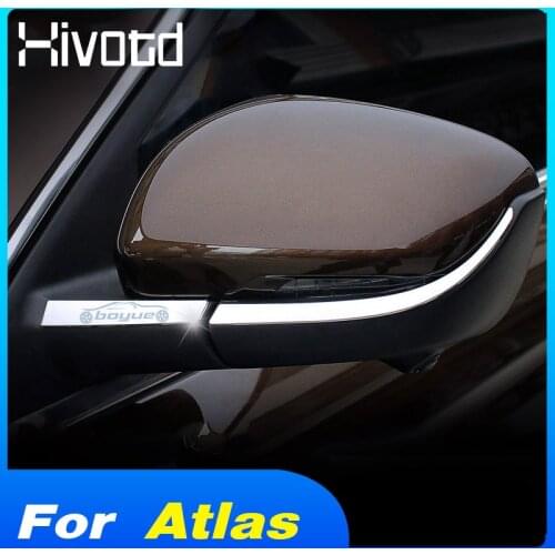 Hivotd For Geely Atlas Emgrand NL-3 Proton X70 Car Rear view mirror rubbing strip external Protective trim Accessories 2018 2019