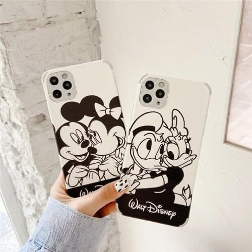 Disney Mickey Minnie Donald Duck Daisy Couple Leather All-Inclusive Shatter-resistant Phone Case for IPhone12,11,xr,xsmax,8p,7p