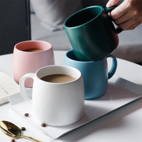 Nordic Coffee Mug Creative Ceramic Breakfast Tea Milk Cup With Handle Travel Juice Mug Household Drinking Cup Novelty Gifts
