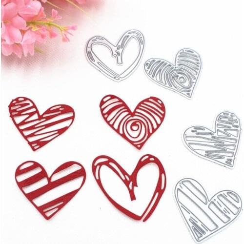 Love Heart Shapes Metal Cutting Dies Stencil Scrapbooking Photo Album Card Paper Embossing Craft DIY Frame Die Cut