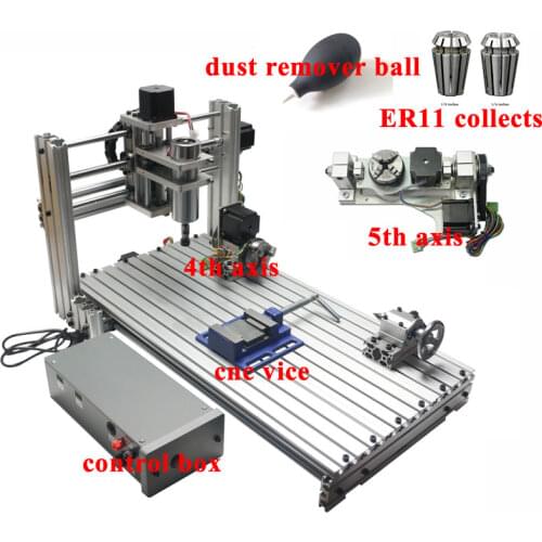Mini diy cnc 6020 router bigger than cnc 3020 3040 enraving machine metal wood carving machine ER11 collects usb port kit
