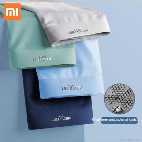Xiaomi Mens Underwear 4pcs Cotton Mens Underpants Male Panties Breathable boxer Shorts U Convex Pouch Men boxer Plus Size L-5XL