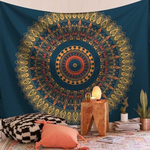 Wall Mandala Tapestry Household Rectangle Background Cloth Wall Hanging Gossip Tapestries Hippie Wall Rugs Dorm Decor Blanket
