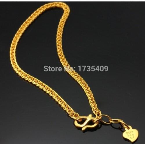 Genuine 999 Solid 24K Yellow Gold / Beautiful Woman Wheat Bracelet 4.5g 6.9 L