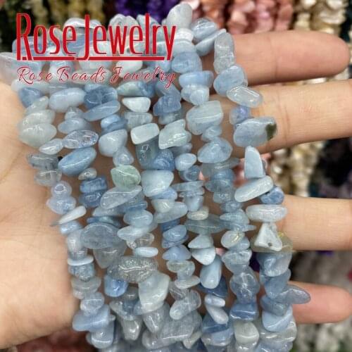 Wholesale Natural Irregular Stone Beads Aquamarines Chips Loose Spacer Beads For Jewelry Making DIY Bracelet Necklace 5-8MM 15"