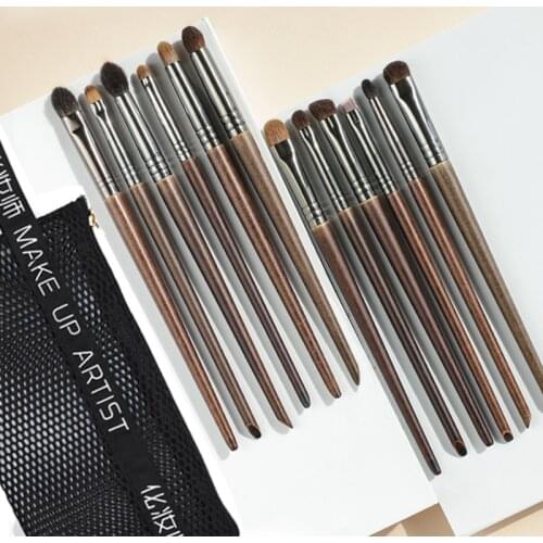 OVW Make Up Eye Natural Hair Makeup Brushes Set Kit Cosmetic Make Up Beauty Tool Crease Brush Eyeliner Brow
