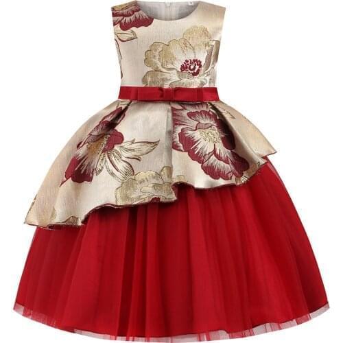 Baby Flower Girls Dresses Princess Wedding Party Christmas New Years Eve Dress Children Kids Vestidos Clothing for Toddler Girl