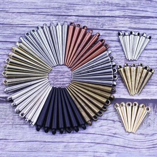 Pendants Earring Rivet Punk Studs Spikes Cone Tear Acrylic For Jewelry DIY Making Finding Charms 34mm/23mm 100Pcs