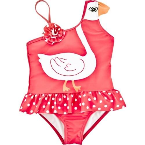 Kavkas 2020 Kids Girl Swimsuit One Piece Cute Patchwork Design Summer Girl Swimwear Beach Bath Clothing