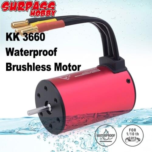 Surpass Hobby Waterproof 3660 Brushless Motor 3.175mm 2200/2600/3100/3500/4200KV 80A ESC for 1/10 RC Car GTR Traxxas HSP Lexus