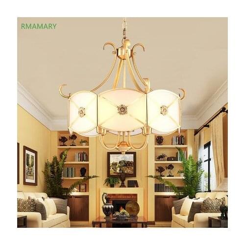 LED Acopper pendant light European modern minimalist bedroom lighting study room dining bar bar pendant lamp 110-220V LED light