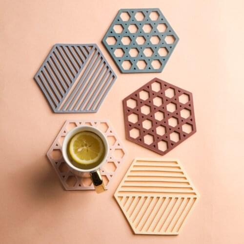 Geometric Heat Insulation Cushion Pot Cushion Domestic Kitchen Thickened Hot Cushion Plate Cushion Bowl Cushion Cup Cushion