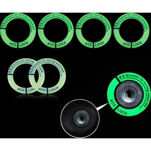 Universal Car Fit Luminous Ignition Engine Start Cover Key Hole Ring Decal Sticker Motocycle Auto Universal Fit Stickers