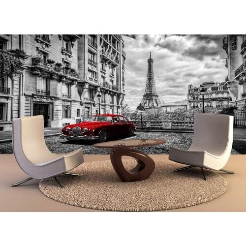 Custom Wallpaper Murals Paris Eiffel Tower Self Adhesive Vinyl Wall Sticker Wall Paper Art Wall Painting Living Room