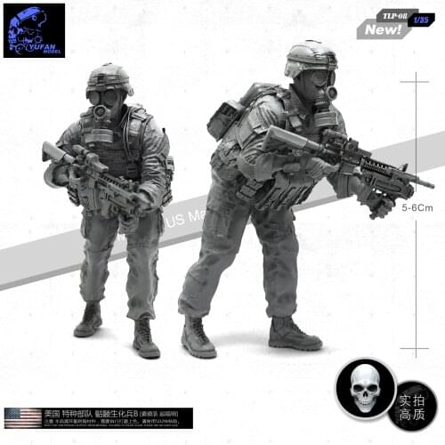Yufan Model 1/35 U.s. Special Forces Skeleton Biochemical Soldier B Resin Soldier Military Figure Unmounted Kits Tlp-08