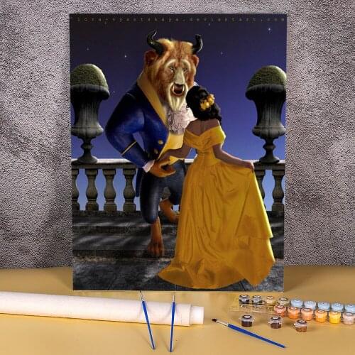 Woman Girl DIY Painting By Numbers Complete Kit Acrylic Paints 50*70 Painting On Canvas Home Decor For Kids Handicraft