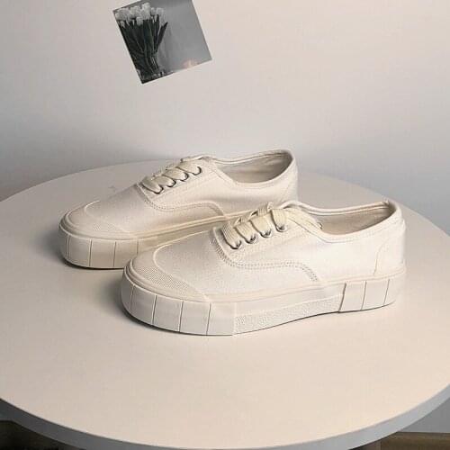 Platform Canvas Shoes for Women Flats Sneakers Vulcanize Sport Shoes Women New Arrival Fashion Chunky Shoes Woman Sneakers