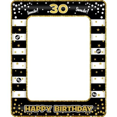 1pc Birthday Inflatable Photo Frame Black Rose Gold Pvc Festival Photo Props Party Supply for Age 13 16 18 21 30 40 50 60 70