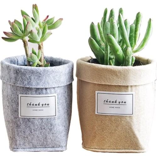 1 Pcs Wool Felt Flower Pot Seedling Pot Potato Bag Gardening Bag Succulents Bag Balcony Indoor Desktop Retro Flower Pot