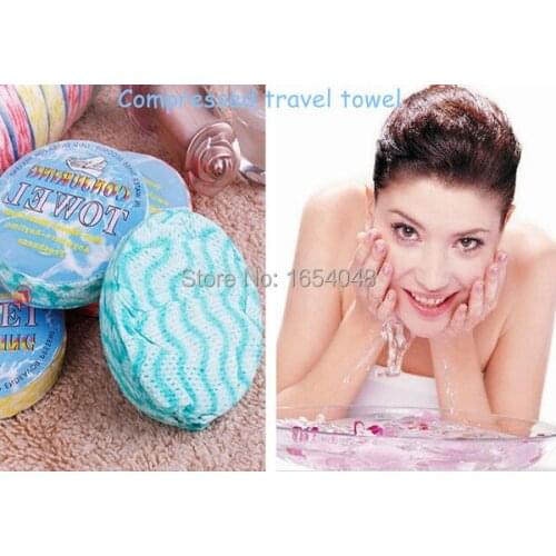 10pc/lot Healthy disinfected mini compressed travel towel, 30x 40cm outdoor travel nonwoven compressed towel, compressed napkin
