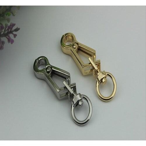 10 PCS/lot) metal plating processing leather handbags straps link lobster key hang bag hook decorative accessories