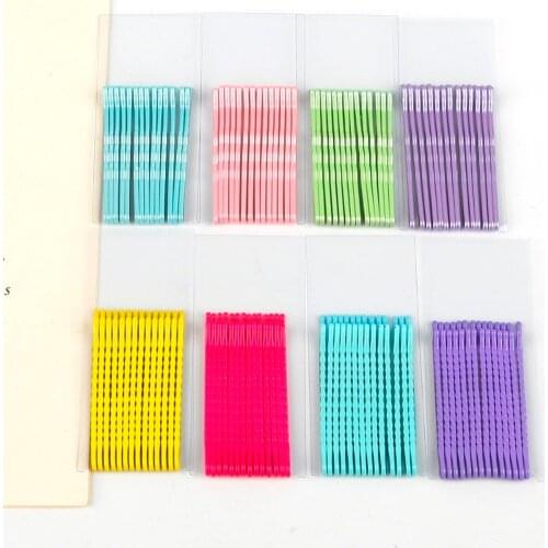 14pcs 5cm Hair Clips For Hair Clip Hairpins Colorful Metal Waved Curly Barrettes Bobby Pins For Women Girls Styling Accessories