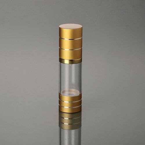 30ML golden airless plastic bottle for lotion emulsion serum liquid foundation sunscreen whitening essence cosmetic packing