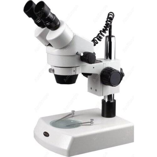 Binocular Stereo Zoom Microscope--AmScope Supplies 3.5X-90X Binocular Stereo with Dual Halogen Lights