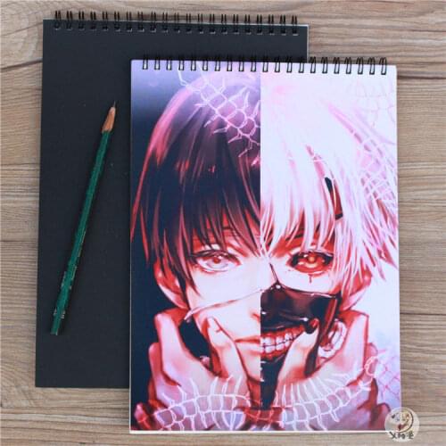Anime tokyo ghoul A4 160g Sketchbook notebook student stationery 25 Sheets Drawing Paper Sketching