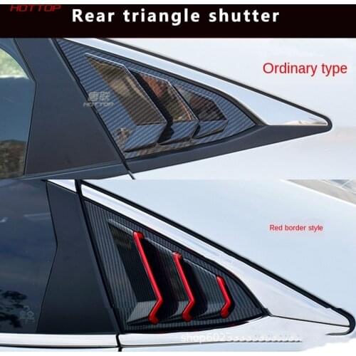 For Honda Civic 2016-2020 10Th Rear Window Triangle Rear Louver Retrofitting Rear Air Outlet