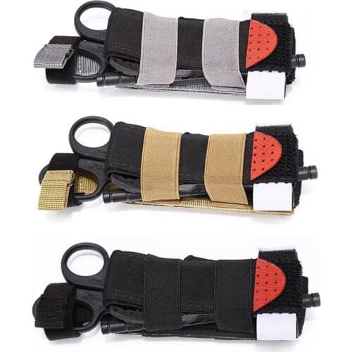 Outdoor Survival EDC First Aid Quick Scissors Tourniquet Molle Pouch Fast Hemostasis Strap Tool Bag Exploration Emergency Combat