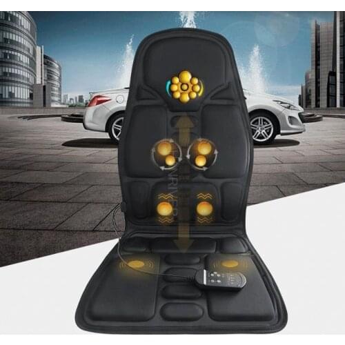Electric Vibrating Massage Cushion Home Car Seat Vibrator Portable Massager Infrared Heating Pat Back Vibrator Mat Pain Relief