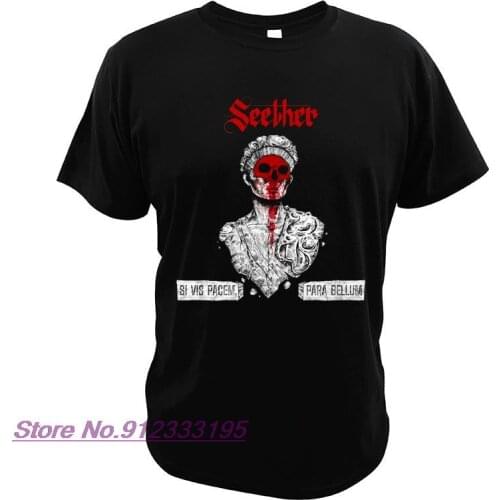 Seether T Shirt South Africa Rock Band Tshirt 100% Cotton Soft High Quality Crew Neck Short Sleeve Tee Tops