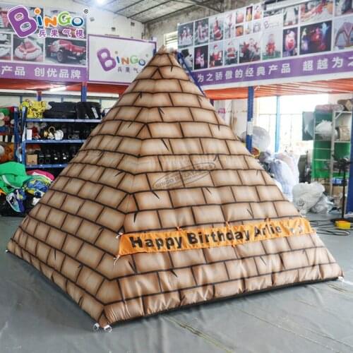 Custom Made 3x3x2.5 Meters Backdrop Stage Inflatable Pyramid Replica for Decoration Toys BG-Z0245