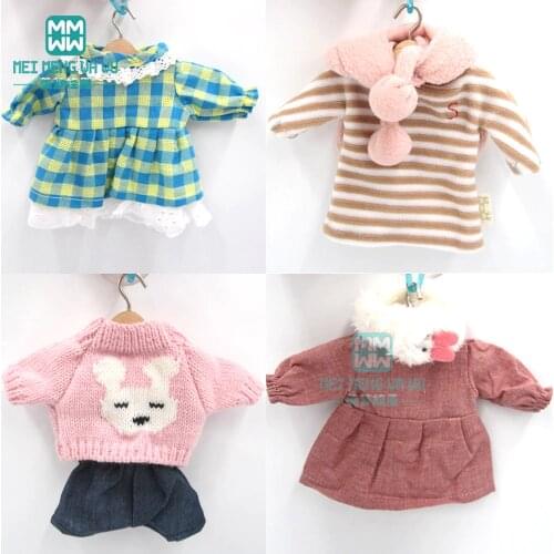 30cm doll clothes for 1/6 BJD Doll rabbit Cat Bear Plush Toys Soft Dress Skirt Sweater doll accessories