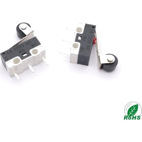 100pcs Mini Micro Limit Switch Roller Lever Arm Microswitch SPDT Sub Miniature 1A 125V AC